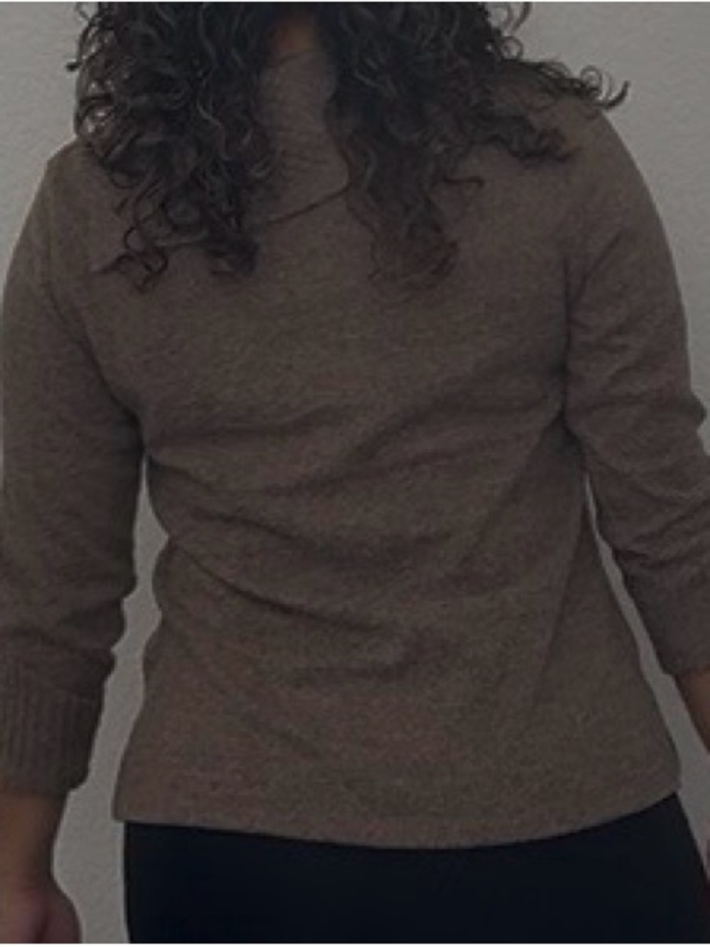 Light Brown Cowl Neck Sweater - Picture 4 of 5